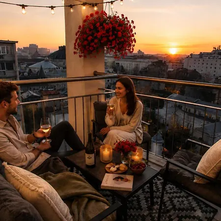 City Center Apartment With Balcony & Skyline View-2